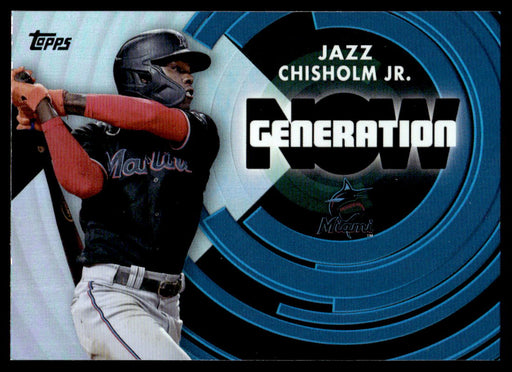 Jazz Chisholm Jr. 2022 Topps Series 1 Generation Now Front of Card