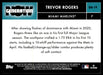 Trevor Rogers 2022 Topps Series 1 Generation Now Back of Card