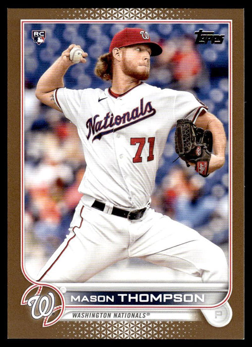 Mason Thompson 2022 Topps Series 1 Gold Front of Card