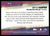 Bryce Harper 2022 Topps Series 1 Flashiest Feet Back of Card