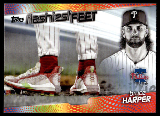 Bryce Harper 2022 Topps Series 1 Flashiest Feet Front of Card