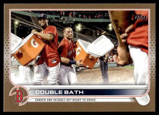 Double Bath 2022 Topps Series 1 Gold Front of Card