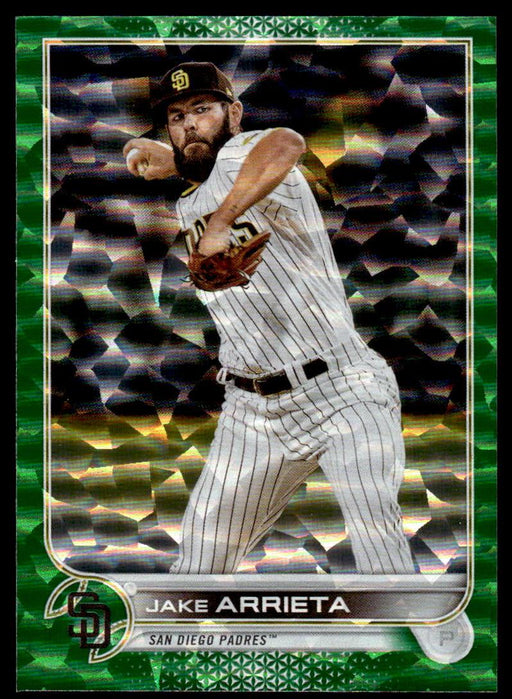 Jake Arrieta 2022 Topps Series 1 Green Foilboard Front of Card