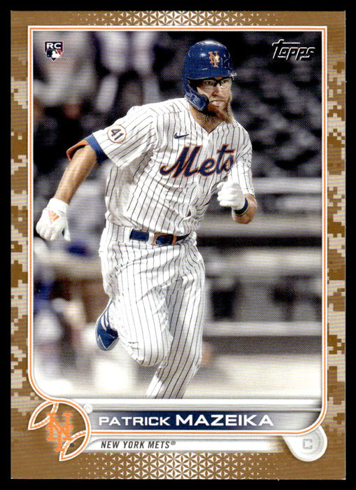 Patrick Mazeika 2022 Topps Series 1 Memorial Day Camo Front of Card