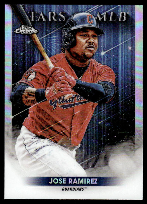 Jose Ramirez 2022 Topps Series 1 Chrome Stars of MLB Front of Card