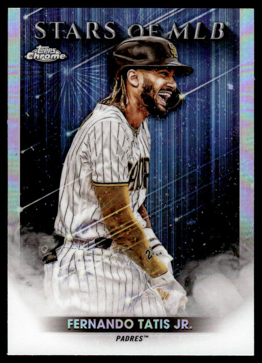 Fernando Tatis Jr. 2022 Topps Series 1 Chrome Stars of MLB Front of Card