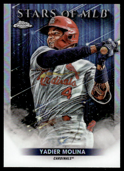 Yadier Molina 2022 Topps Series 1 Chrome Stars of MLB Front of Card