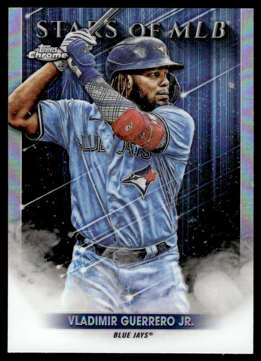 Vladimir Guerrero Jr. 2022 Topps Series 1 Chrome Stars of MLB Front of Card