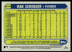 Max Scherzer 2022 Topps Series 1 1987 Topps Silver Pack Back of Card