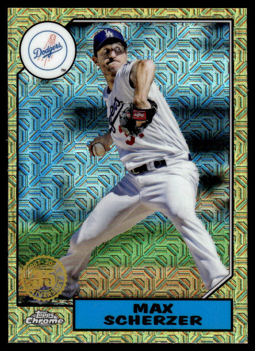 Max Scherzer 2022 Topps Series 1 1987 Topps Silver Pack Front of Card