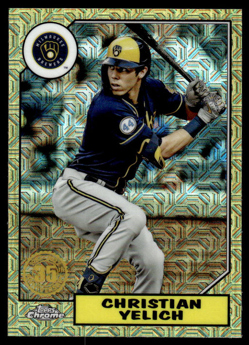 Christian Yelich 2022 Topps Series 1 1987 Topps Silver Pack Front of Card