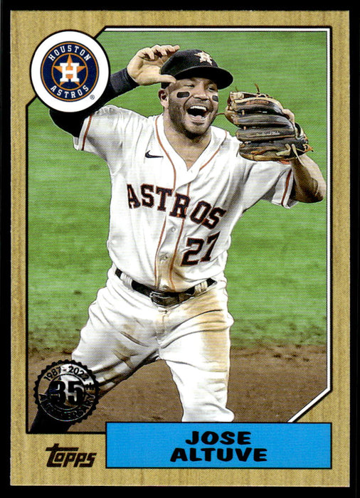 Jose Altuve 2022 Topps Series 2 87 Topps Front of Card