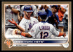 Pete Alonso/Francisco Lindor 2022 Topps Series 2 Gold Front of Card