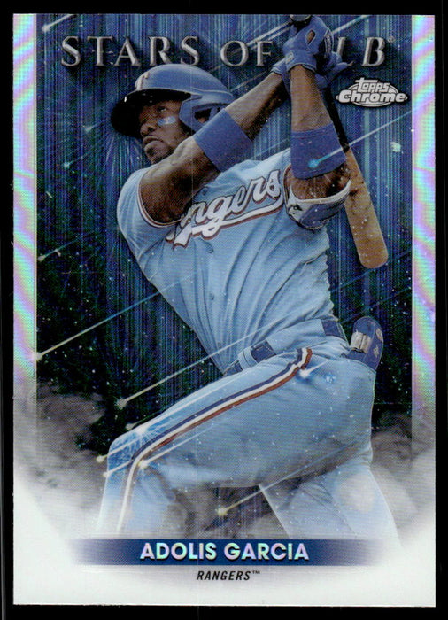 Adolis Garcia 2022 Topps Series 2 Chrome Stars of MLB Front of Card