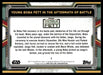 Young Boba Fett in the Aftermath of Battle 2022 Topps Star Wars Book of Bobba Fett Base Back of Card