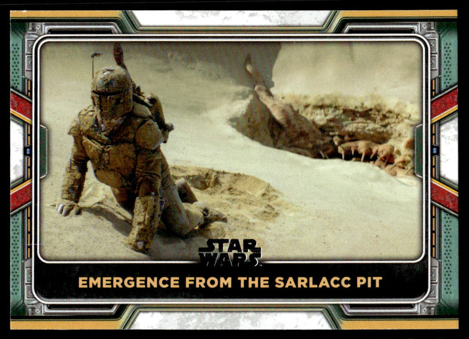 Emergence from the Sarlacc Pit 2022 Topps Star Wars Book of Bobba Fett Base Front of Card