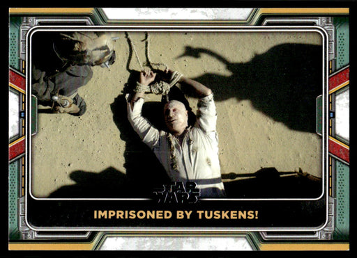 Imprisoned by Tuskens! 2022 Topps Star Wars Book of Bobba Fett Base Front of Card