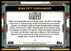 Boba Fett Surrounded! 2022 Topps Star Wars Book of Bobba Fett Base Back of Card