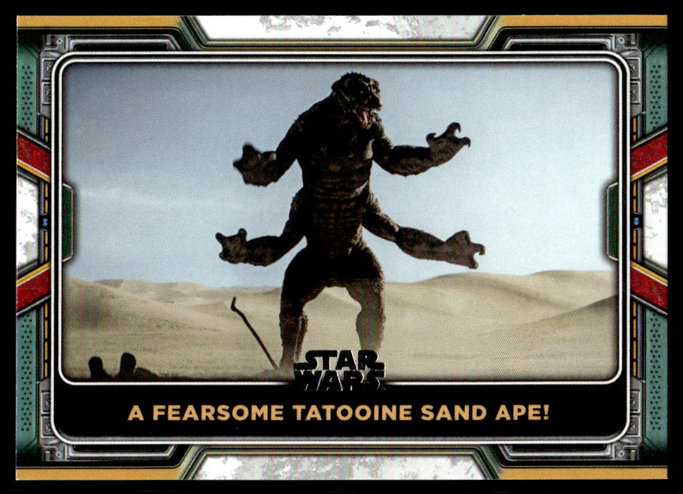 A Fearsome Tatooine Sand Ape! 2022 Topps Star Wars Book of Bobba Fett Base Front of Card