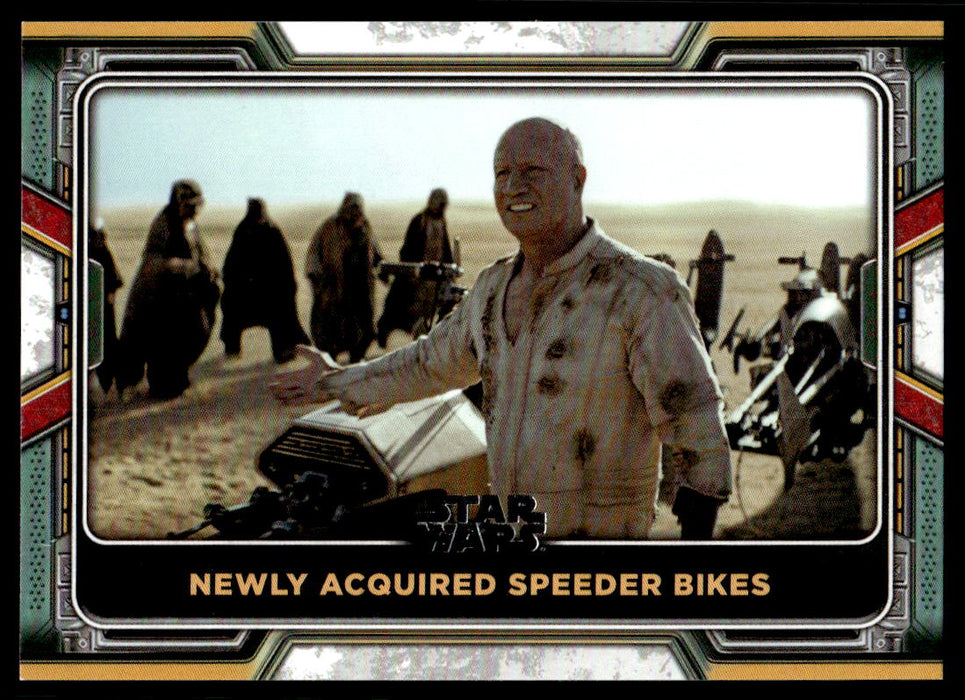 Newly Acquired Speeder Bikes 2022 Topps Star Wars Book of Bobba Fett Base Front of Card