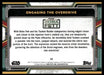 Engaging the overdrive 2022 Topps Star Wars Book of Bobba Fett Base Back of Card