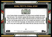 Boba Fett's final step 2022 Topps Star Wars Book of Bobba Fett Base Back of Card