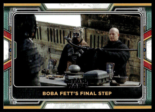 Boba Fett's final step 2022 Topps Star Wars Book of Bobba Fett Base Front of Card