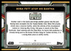 Boba Fett Atop his Bantha 2022 Topps Star Wars Book of Bobba Fett Base Back of Card