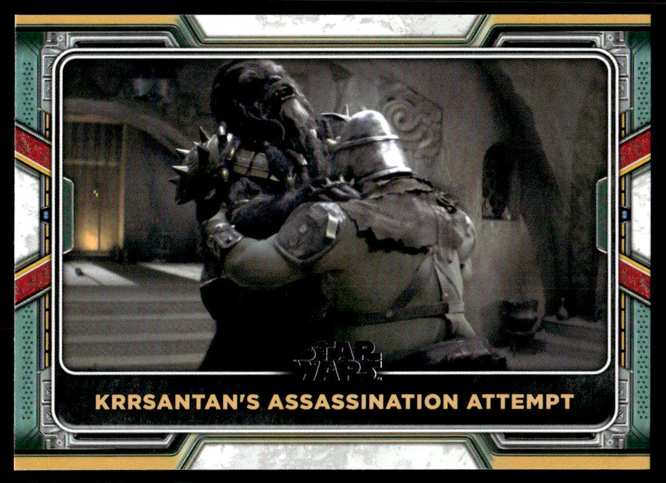 Krrsantan's Assassination Attempt 2022 Topps Star Wars Book of Bobba Fett Base Front of Card