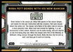 Boba Fett Bonds with his New Rancor 2022 Topps Star Wars Book of Bobba Fett Base Back of Card