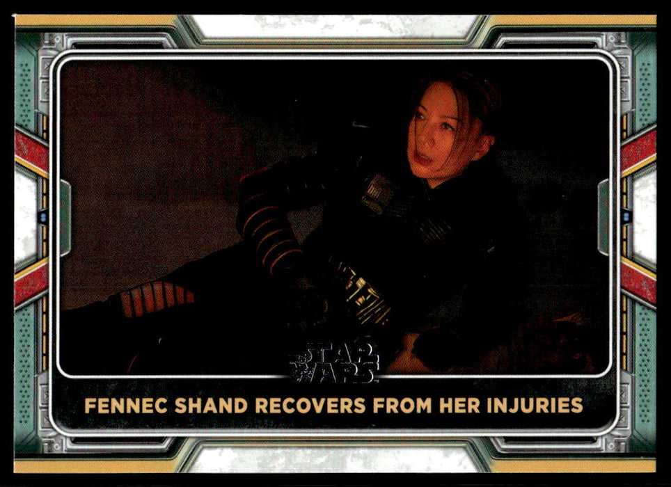 Fennec Shand Recovers from Her Injuries 2022 Topps Star Wars Book of Bobba Fett Base Front of Card