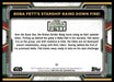 Boba Fett's Starship Rains Down Fire! 2022 Topps Star Wars Book of Bobba Fett Base Back of Card