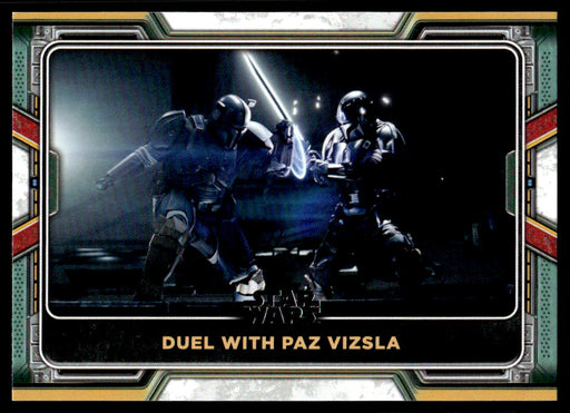 Duel with Paz Vizsla 2022 Topps Star Wars Book of Bobba Fett Base Front of Card