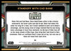 Standoff with Cad Bane 2022 Topps Star Wars Book of Bobba Fett Base Back of Card