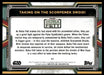 Taking on the Scorpenek Droid! 2022 Topps Star Wars Book of Bobba Fett Base Back of Card