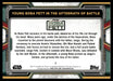 Young Boba Fett in the Aftermath of Battle 2022 Topps Star Wars Book of Bobba Fett Blue Back of Card