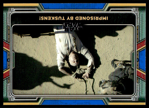 Imprisoned by Tuskens! 2022 Topps Star Wars Book of Bobba Fett Blue Front of Card