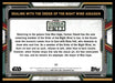 Dealing with the Order of The Night Wind Assassin 2022 Topps Star Wars Book of Bobba Fett Blue Back of Card