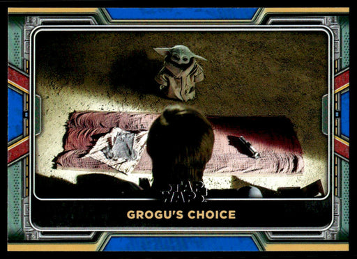 Grogu's Choice 2022 Topps Star Wars Book of Bobba Fett Blue Front of Card