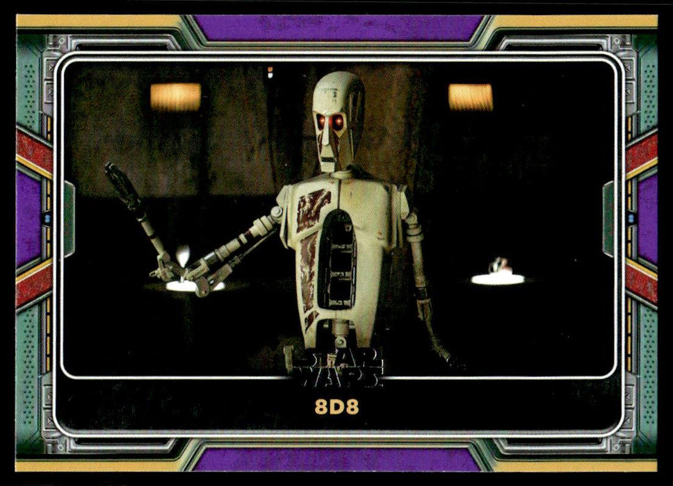 8D8 2022 Topps Star Wars Book of Bobba Fett Purple Front of Card