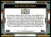 Duel with Paz Vizsla 2022 Topps Star Wars Book of Bobba Fett Purple Back of Card