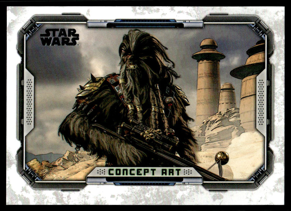 Krrsantan 2022 Topps Star Wars Book of Bobba Fett Concept Art Front of Card