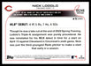 Nick Lodolo 2022 Topps Update Base Back of Card