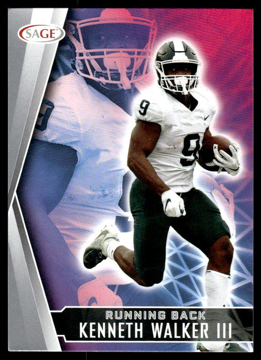 Kenneth Walker III 2022 Sage Low Series Base Front of Card