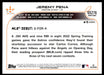 Jeremy Pena 2022 Topps Update Base Back of Card