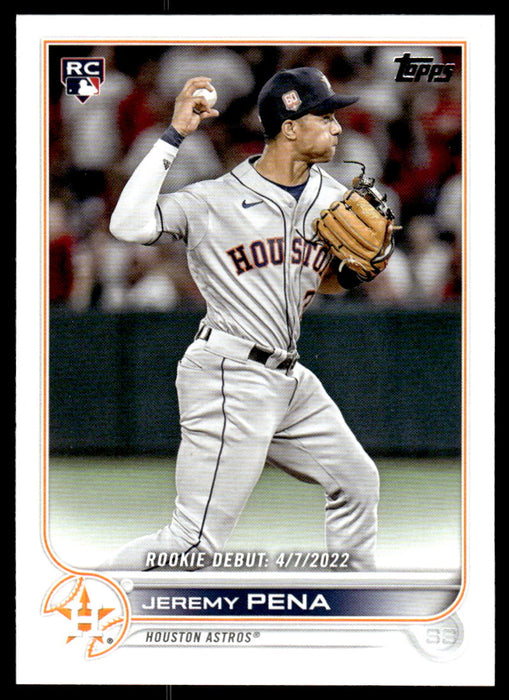 Jeremy Pena 2022 Topps Update Base Front of Card