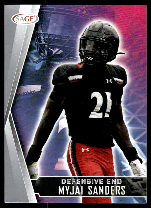 Myjai Sanders 2022 Sage Low Series Base Front of Card