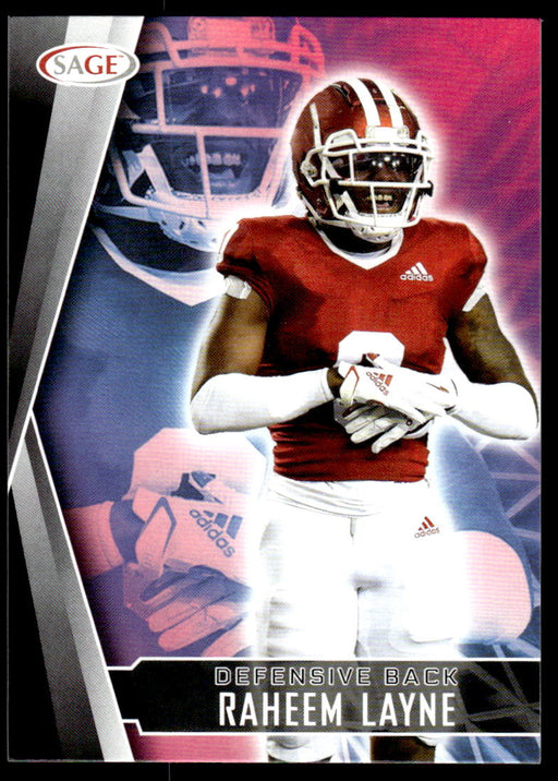 Raheem Layne 2022 Sage Low Series Base Front of Card