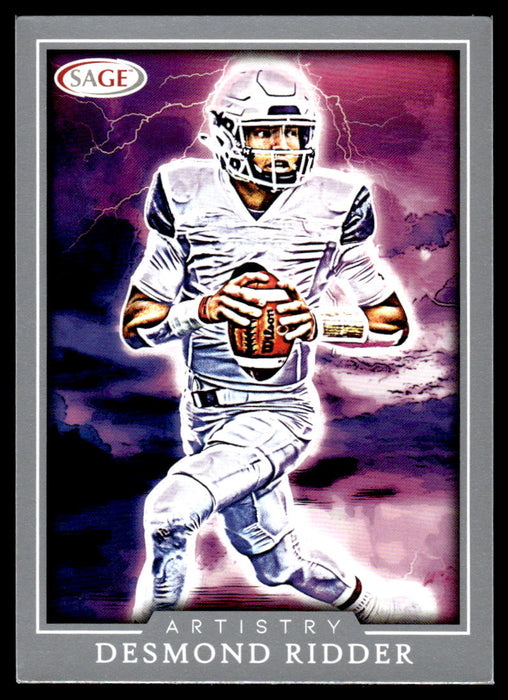 Desmond Ridder 2022 Sage Low Series Artistry Silver Front of Card