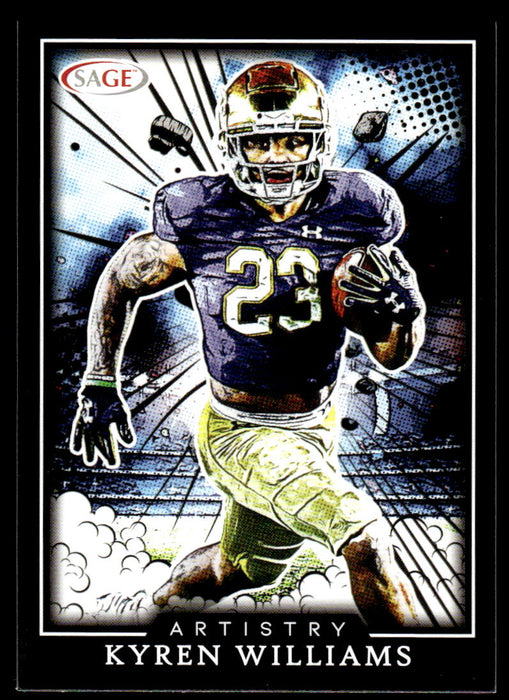 Kyren Williams 2022 Sage Low Series Artistry Black Front of Card